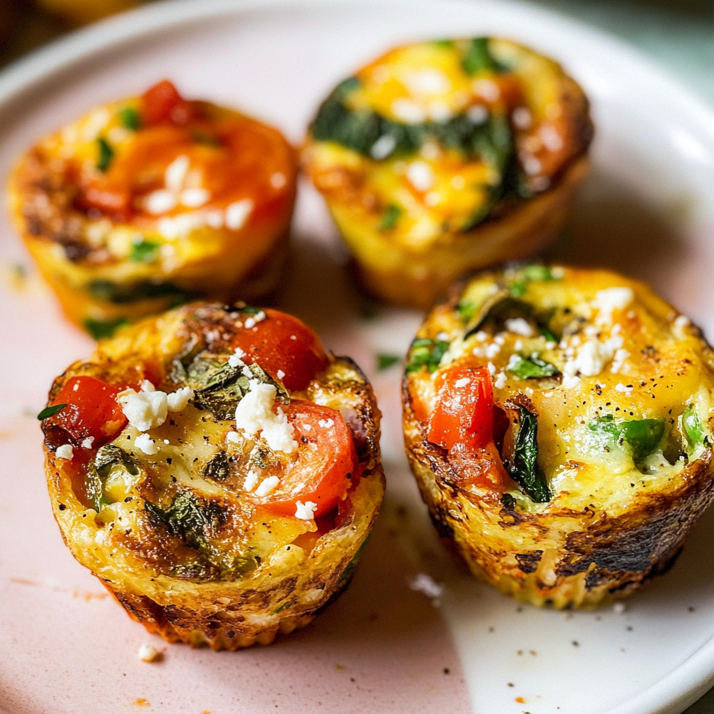 Recipe preparation for Mediterranean Delight Egg Muffin Cups