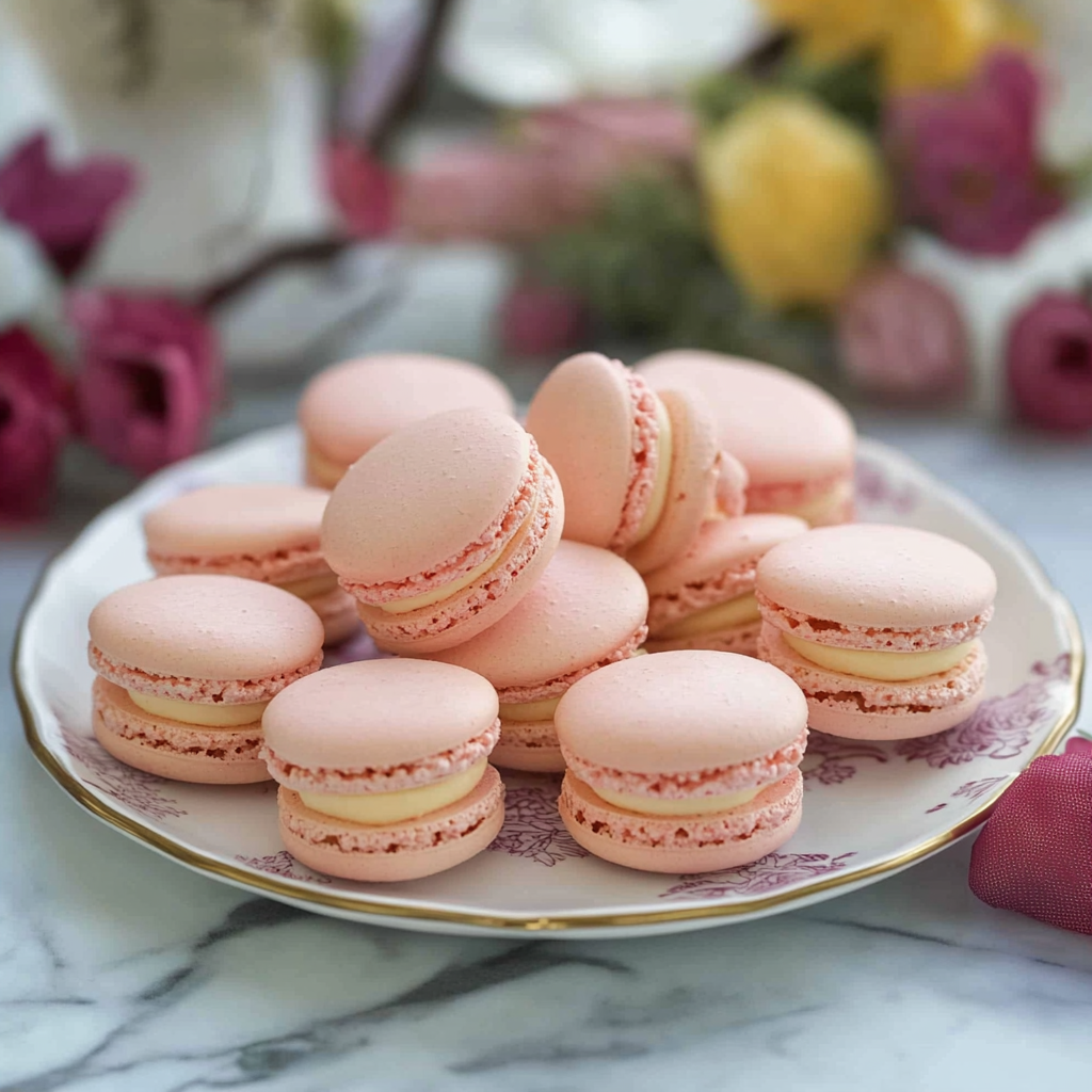 Recipe preparation for Pastel macarons recipe