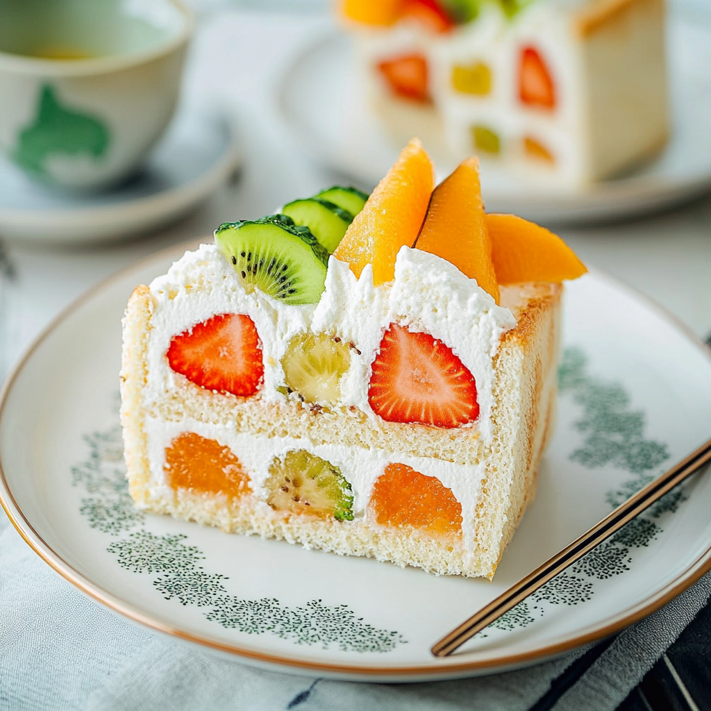 Recipe preparation for Japanese fruit sandwich