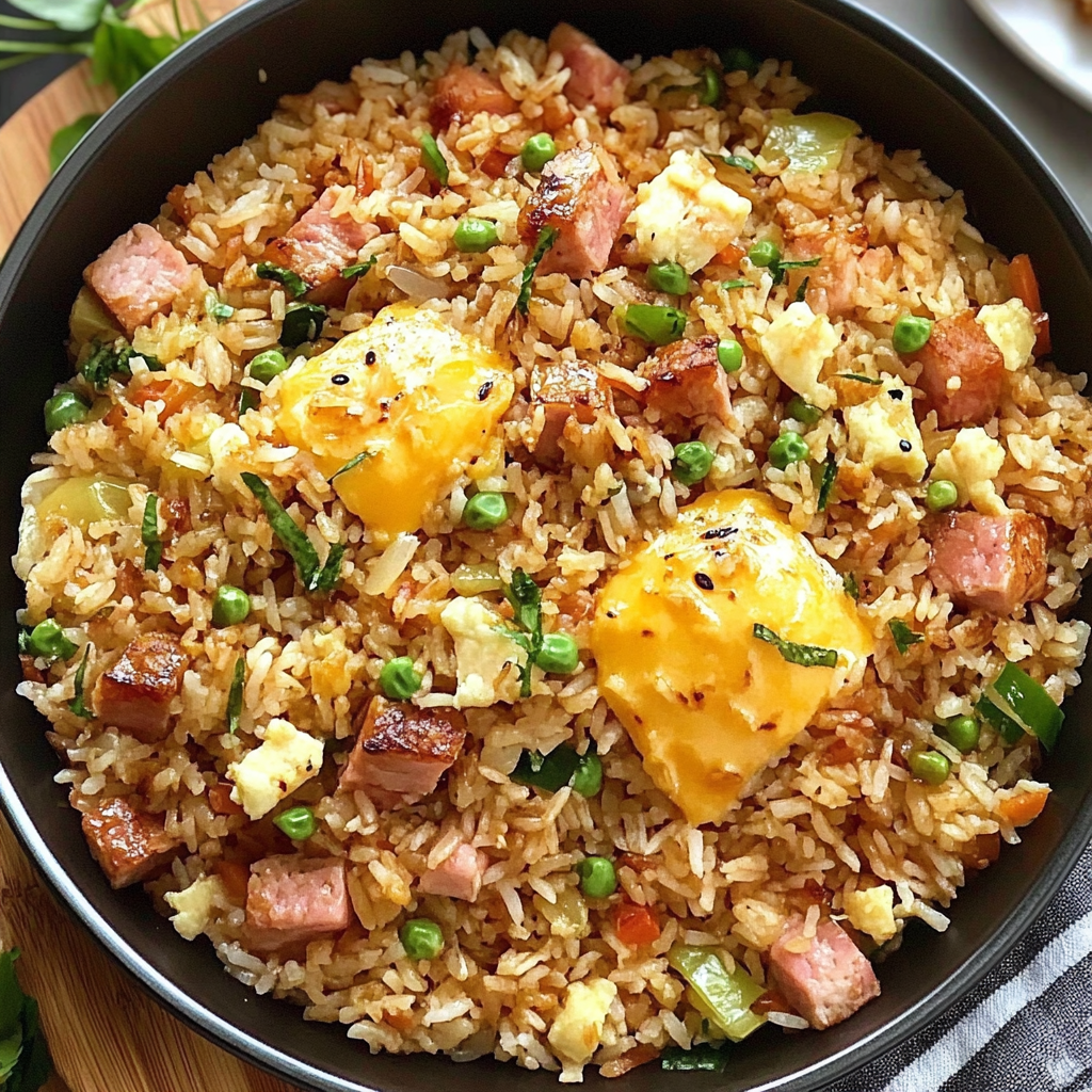 Recipe preparation for Hawaiian Fried Rice
