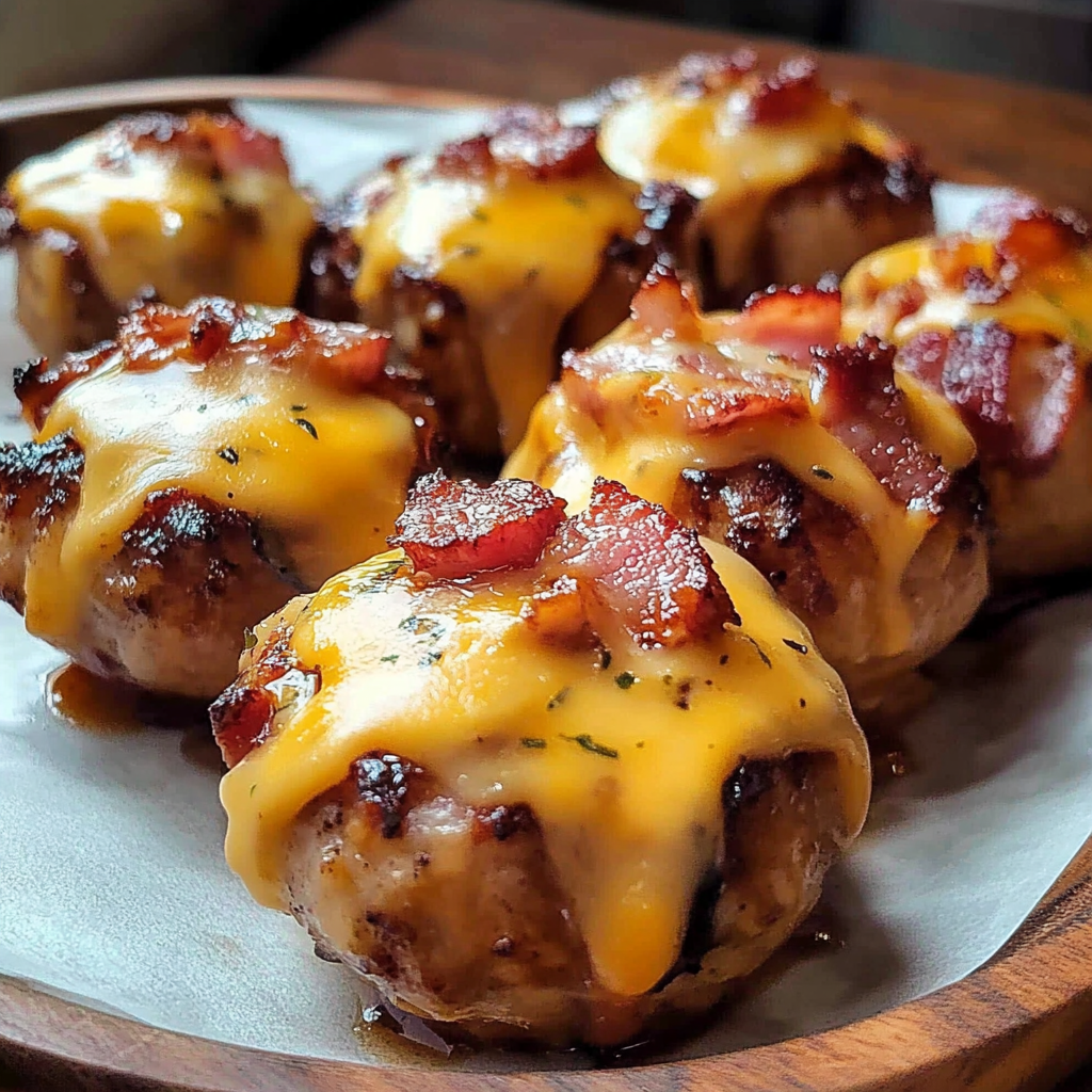 Recipe preparation for Cheddar Stuffed BBQ Bacon Bombs