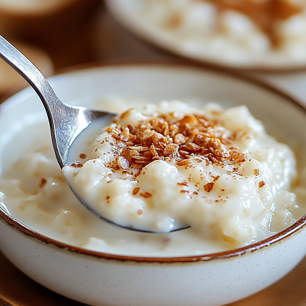 Recipe preparation for Homemade Rice Pudding