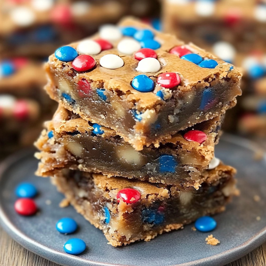 Recipe preparation for Fireworks Blondies