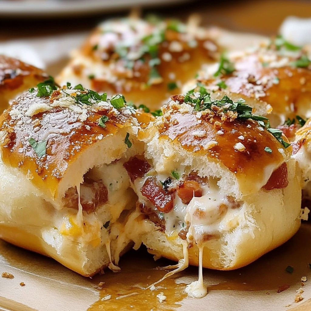 Recipe preparation for Chicken Bacon Ranch Pull Apart Rolls