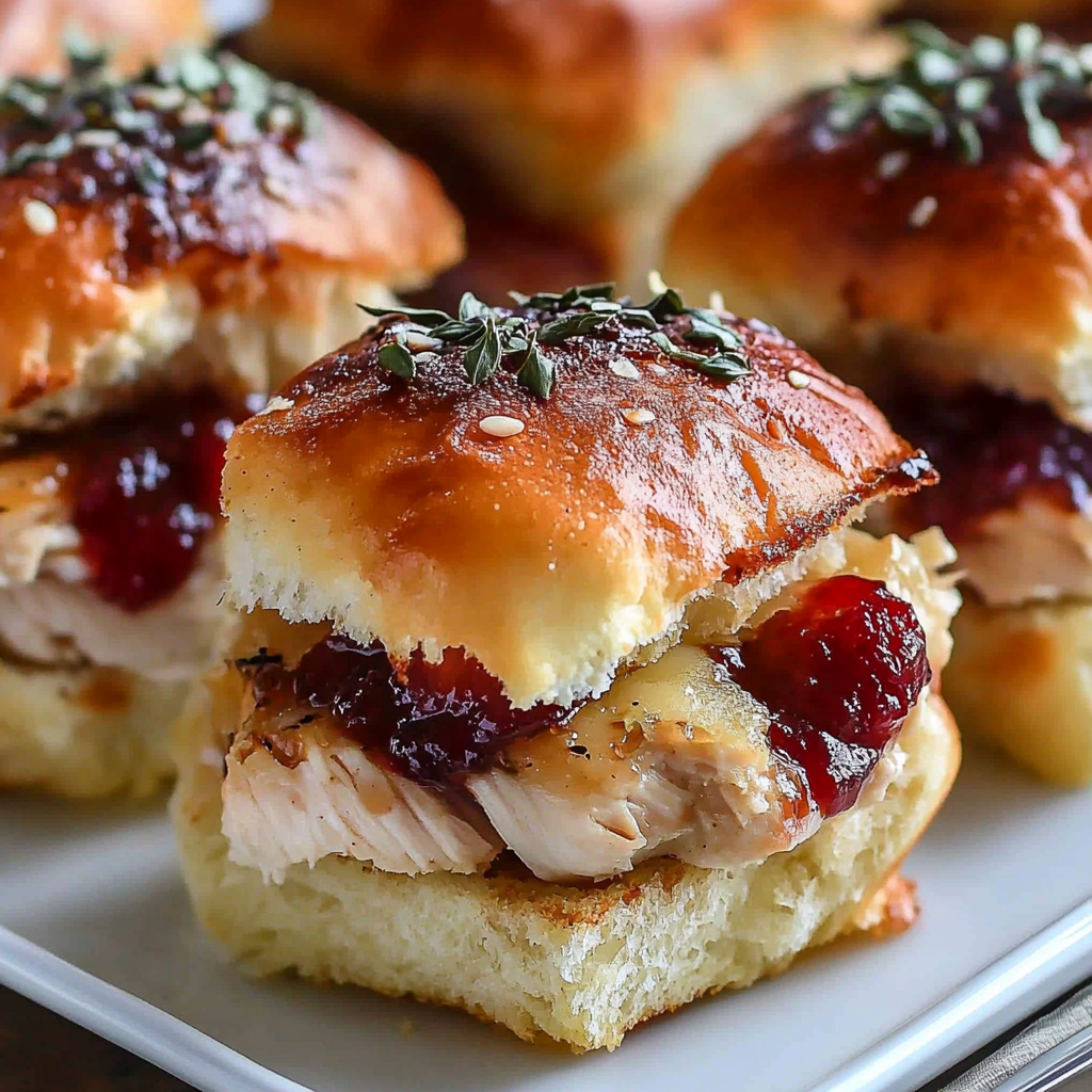 Recipe preparation for Cranberry Turkey Sliders