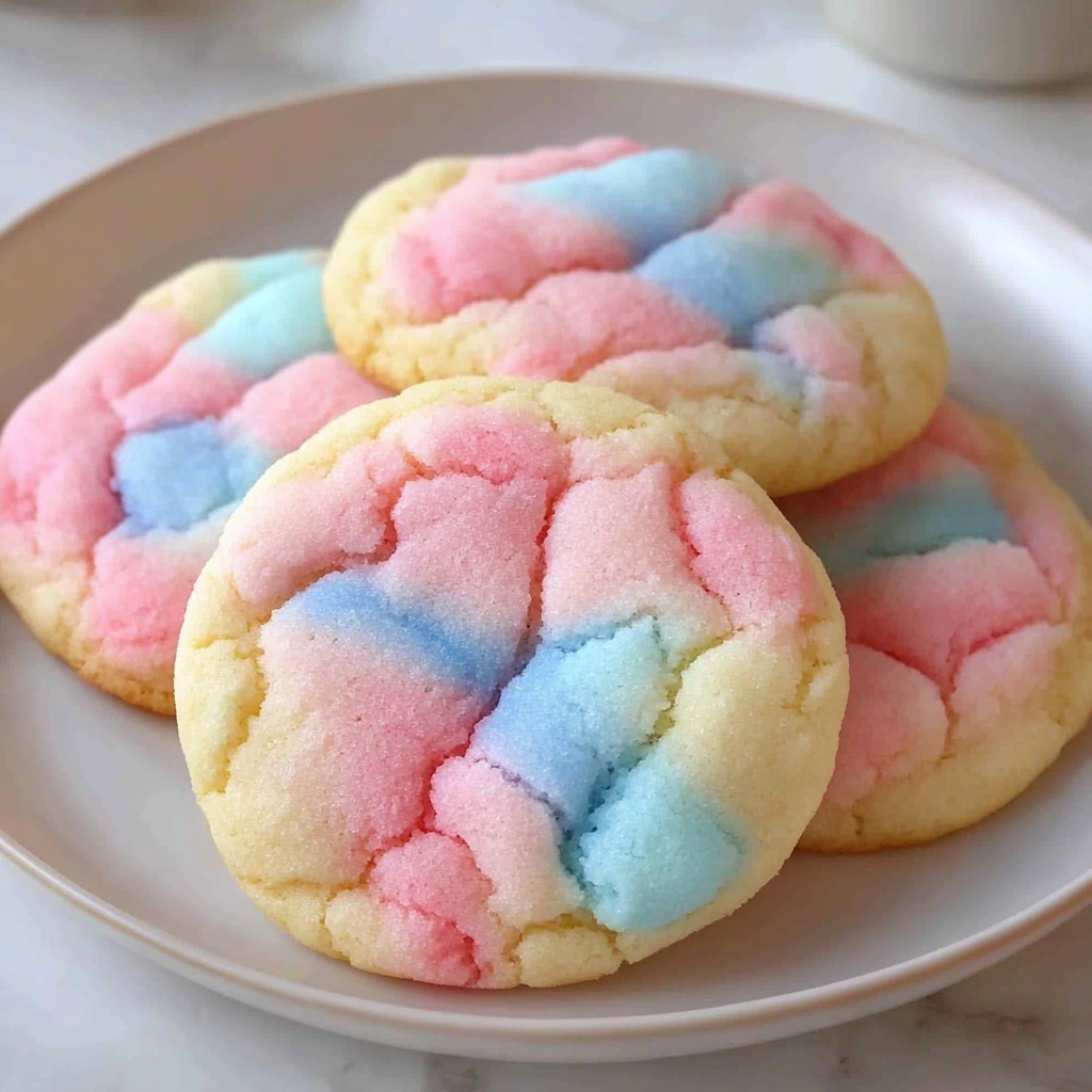 Recipe preparation for Easy Cotton Candy Cookies