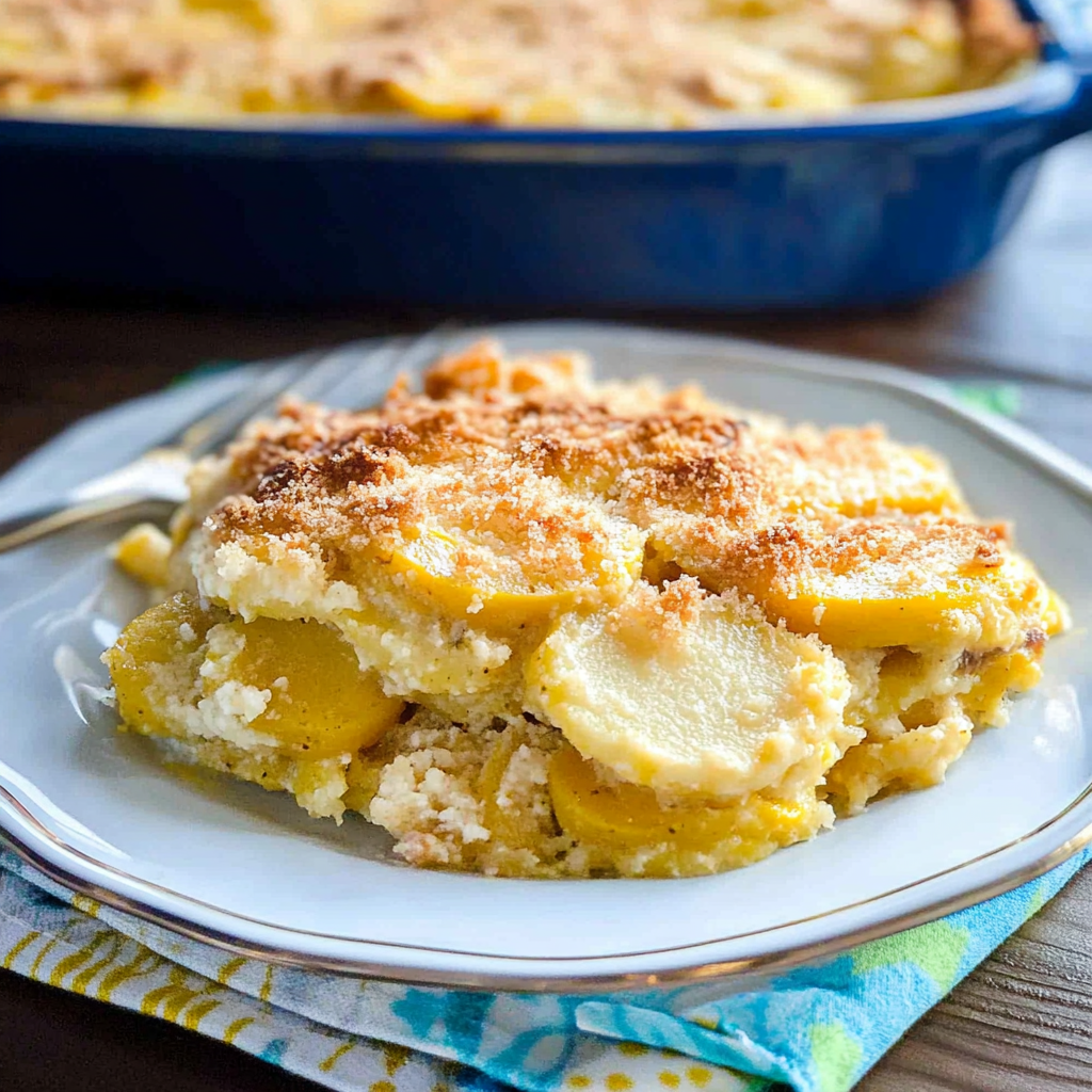 Recipe preparation for Southern Squash Casserole