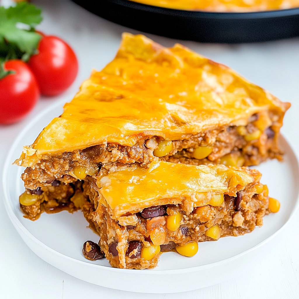 Recipe preparation for Layered Taco Bake
