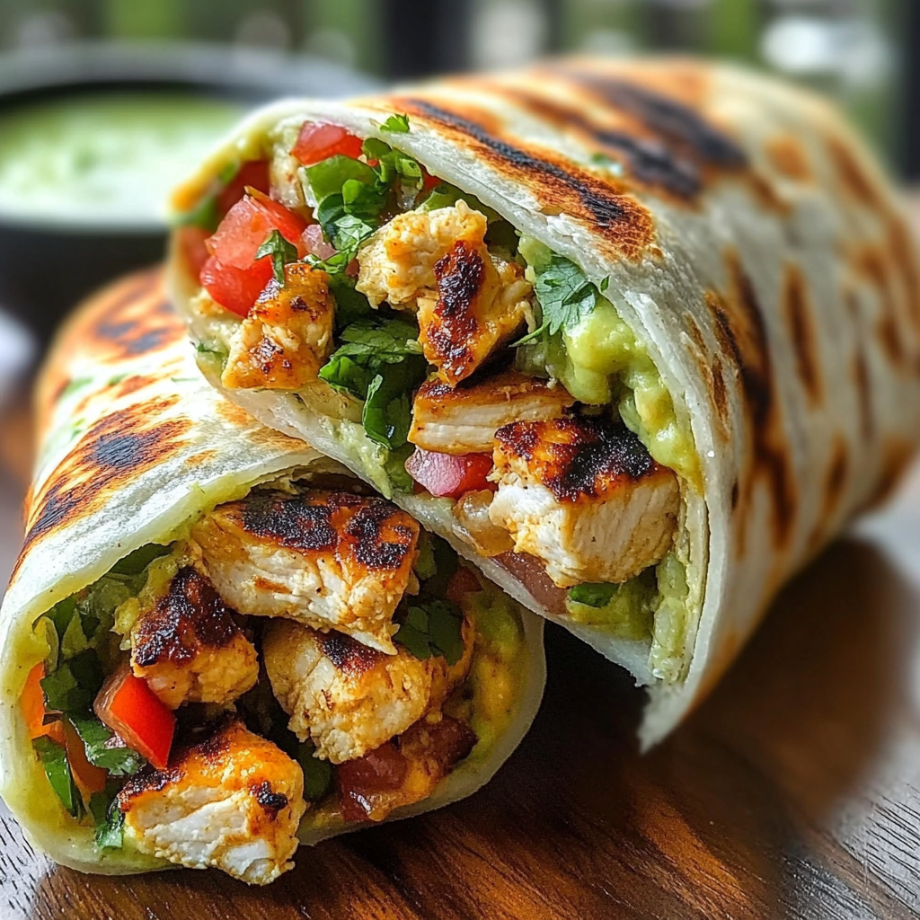 Recipe preparation for Chipotle Ranch Grilled Chicken Burrito