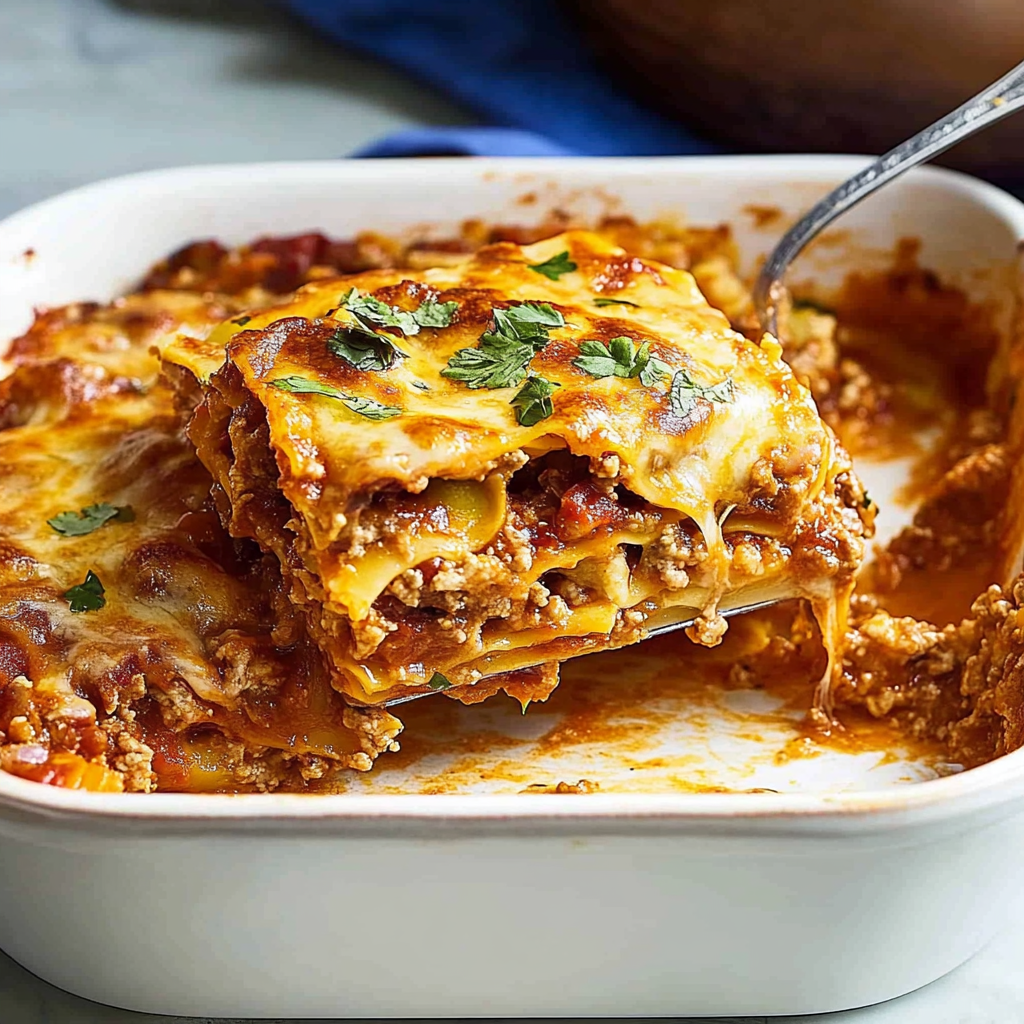 Recipe preparation for Mexican Lasagna