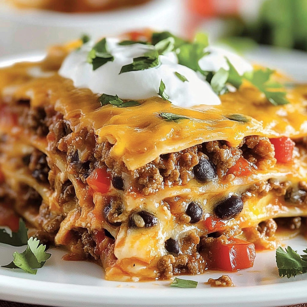 Recipe preparation for Mexican Lasagna