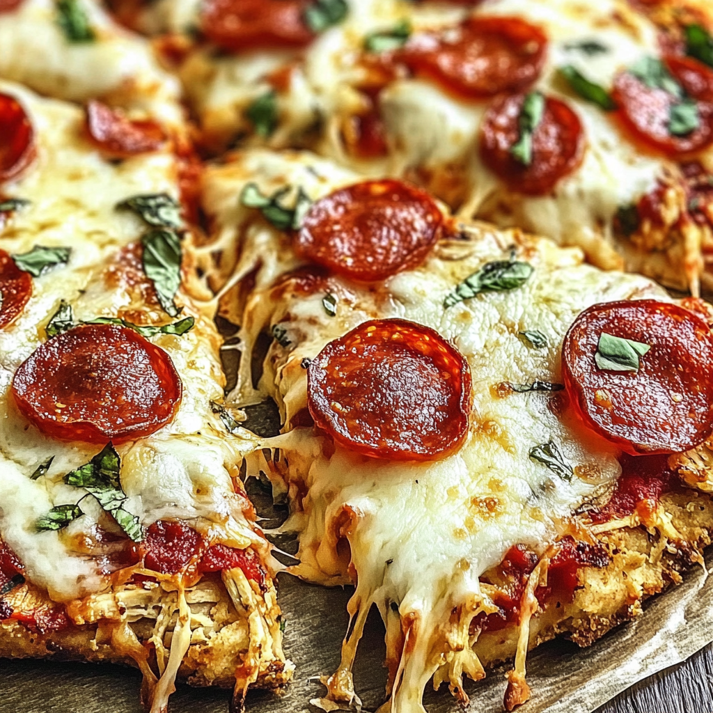 Recipe preparation for Chicken Crust Pizza
