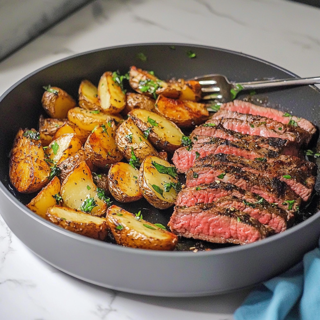 Recipe preparation for Steak and Potatoes