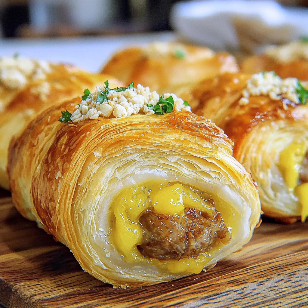 Recipe preparation for Breakfast Crescent Rolls