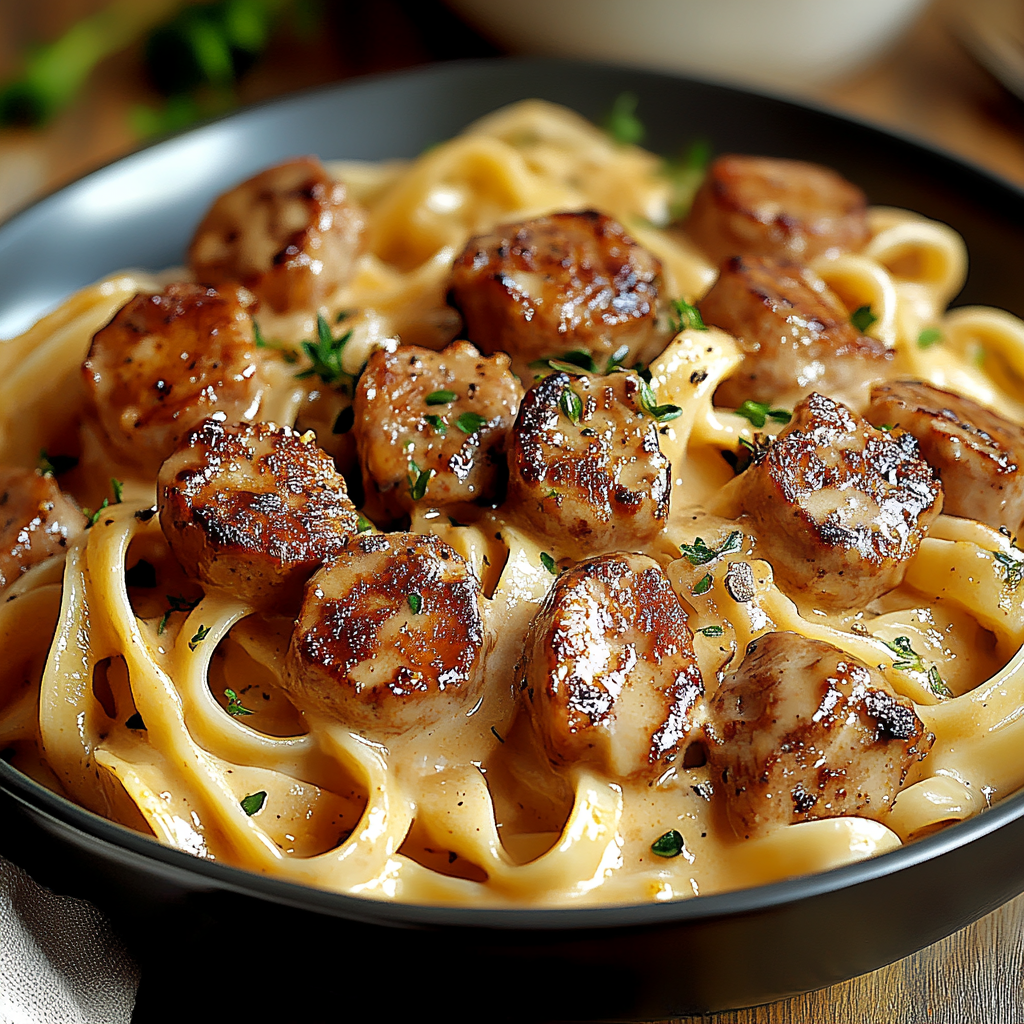 Recipe preparation for Creamy Cajun Pasta Delight