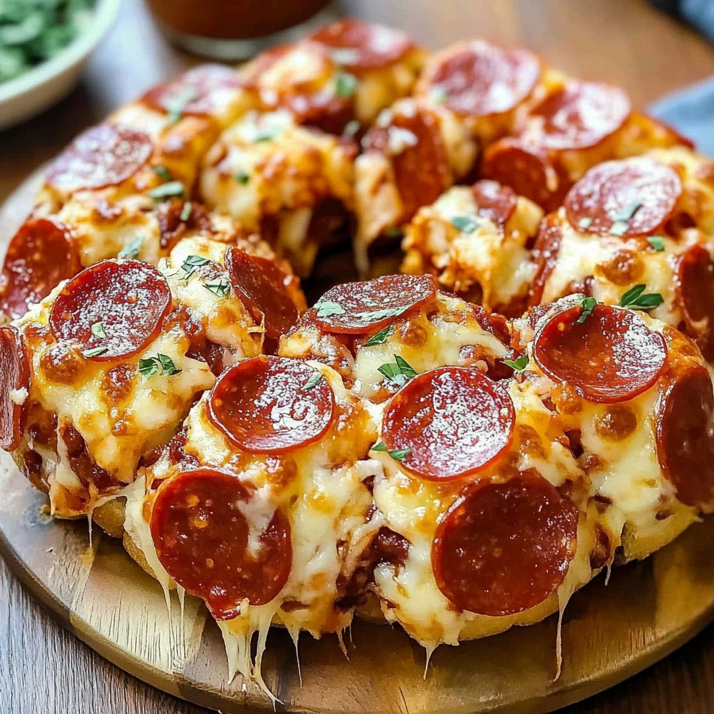 Recipe preparation for Pizza Monkey Bread Pepperoni