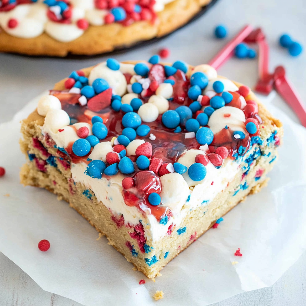 Recipe preparation for Fireworks Sugar Cookie Cake