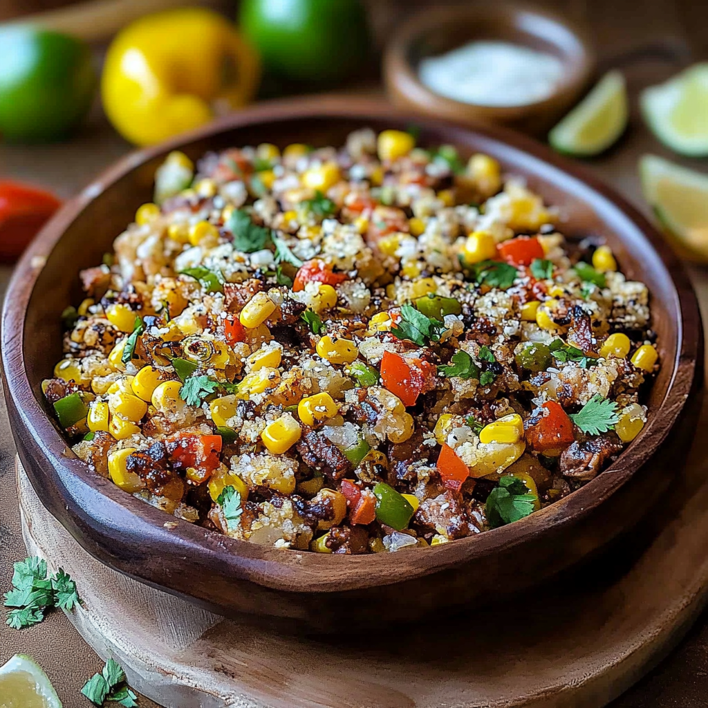 Recipe preparation for Street Corn Roasted Potato Salad