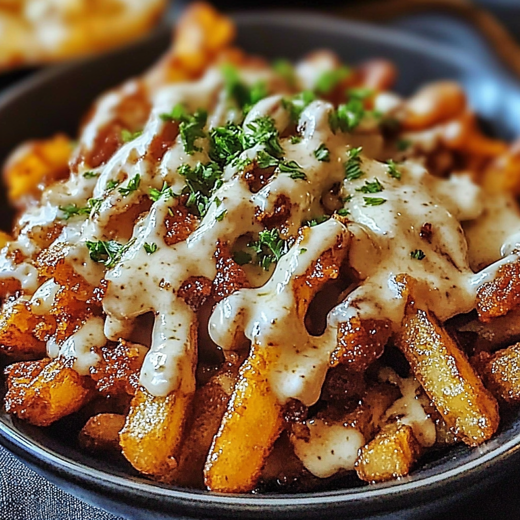 Recipe preparation for Louisiana Voodoo Loaded Fries