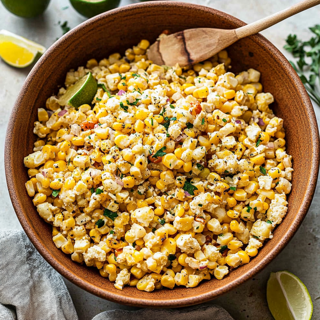 Recipe preparation for Mexican Street Corn Pasta Salad