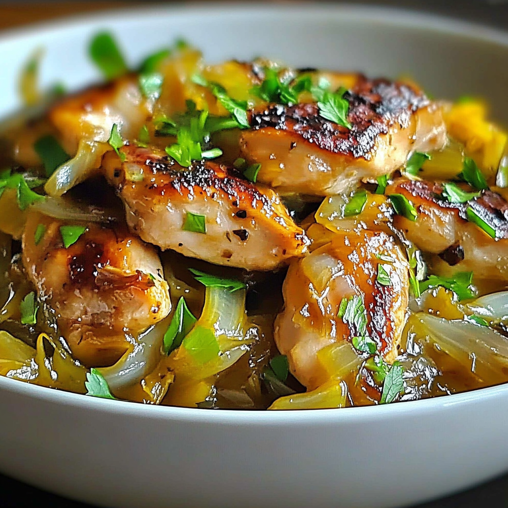 Recipe preparation for Sautéed Garlic Cabbage Chicken