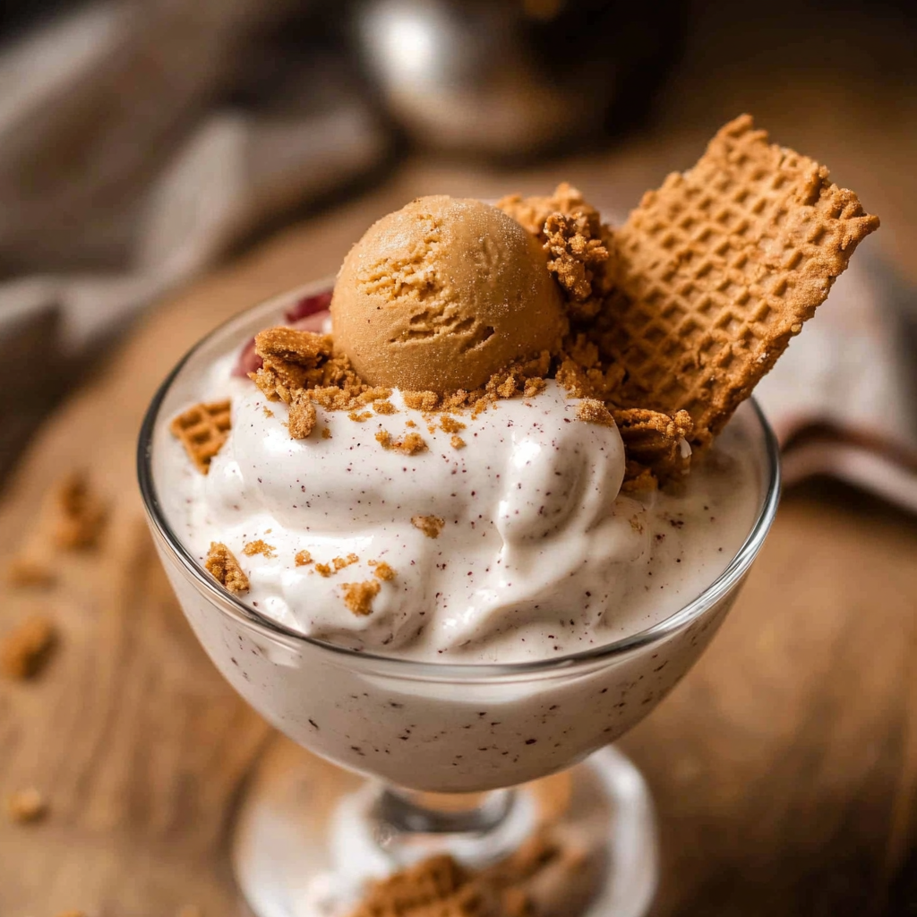 Recipe preparation for No Churn Graham Cracker Ice Cream