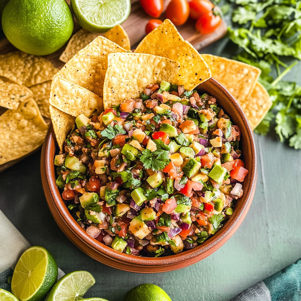 Recipe preparation for Texas Cowboy Caviar Dip