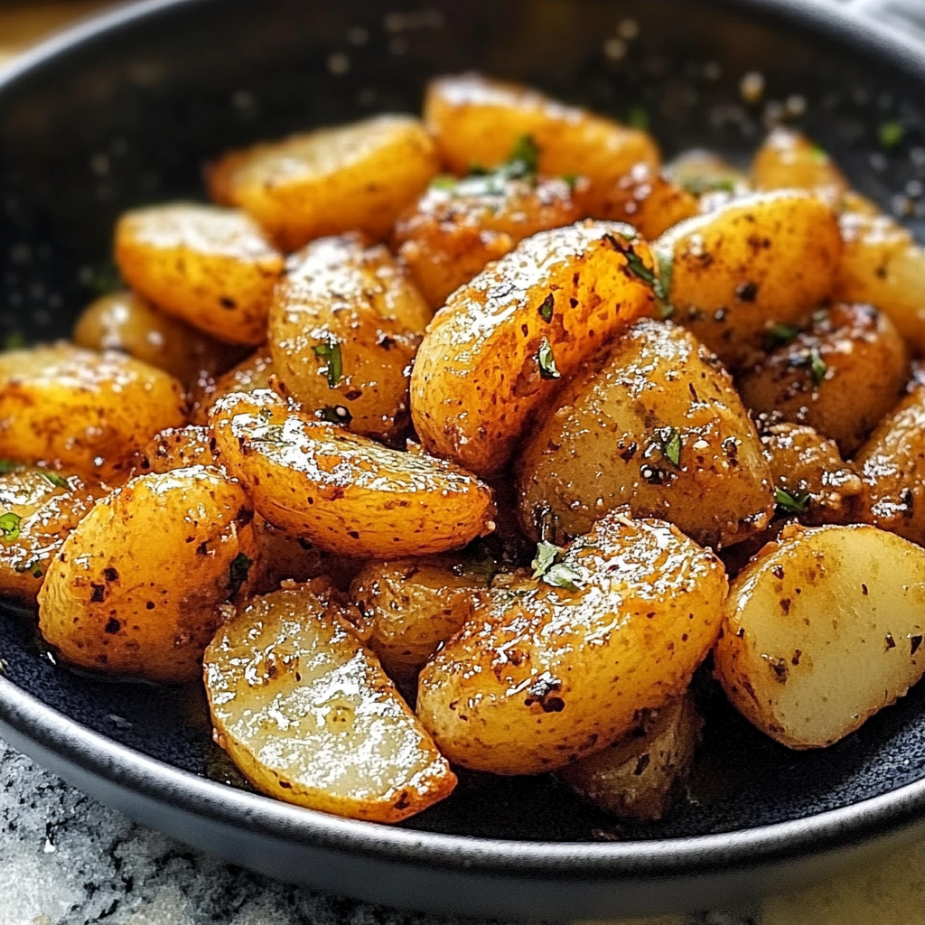 Recipe preparation for Honey Mustard Potatoes