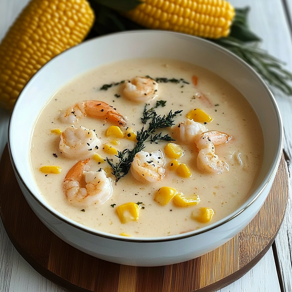 Recipe preparation for Shrimp and Corn Bisque