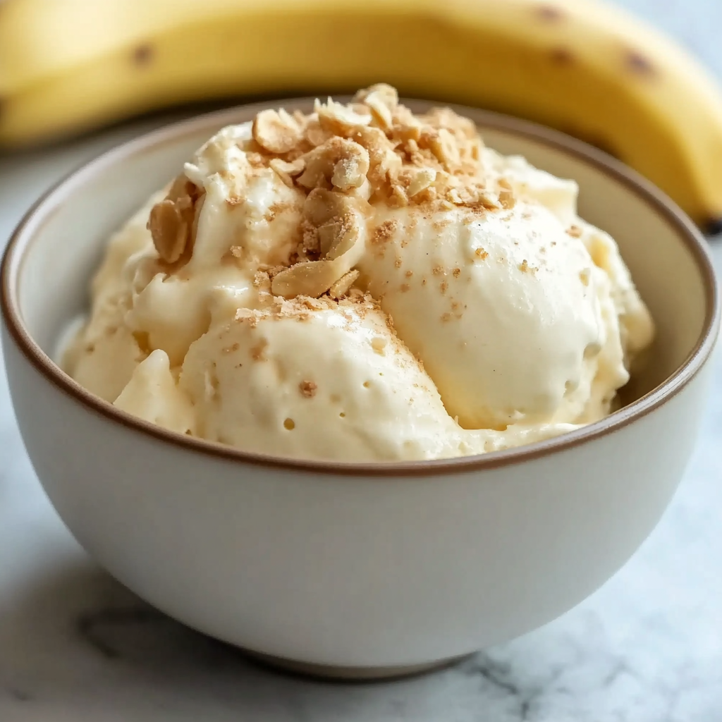 Recipe preparation for Homemade Banana Ice Cream