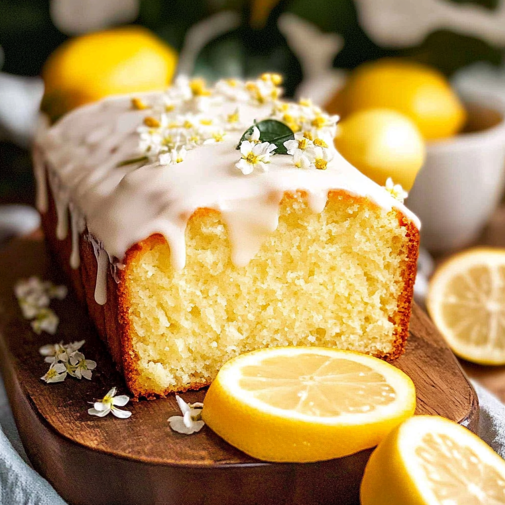 Recipe preparation for lemon bread with glaze