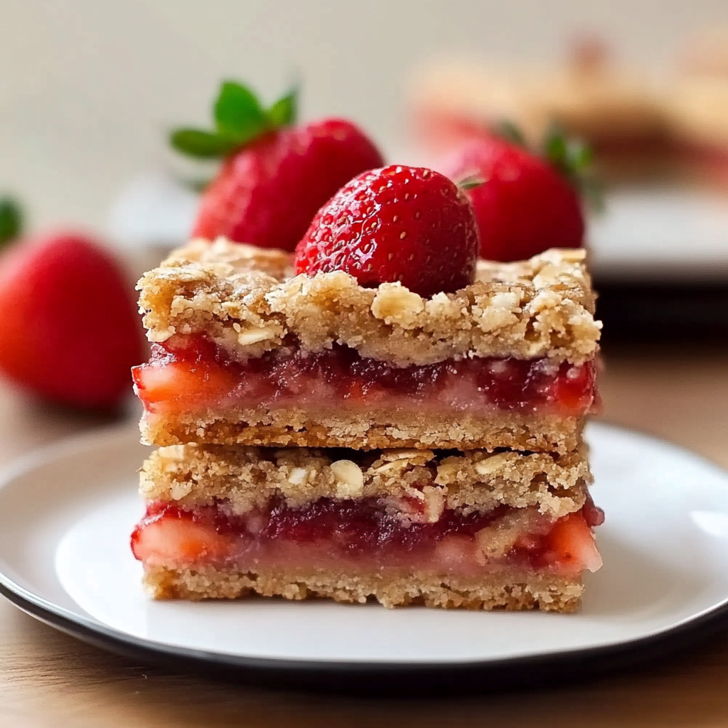 Recipe preparation for Strawberry Oatmeal Bars