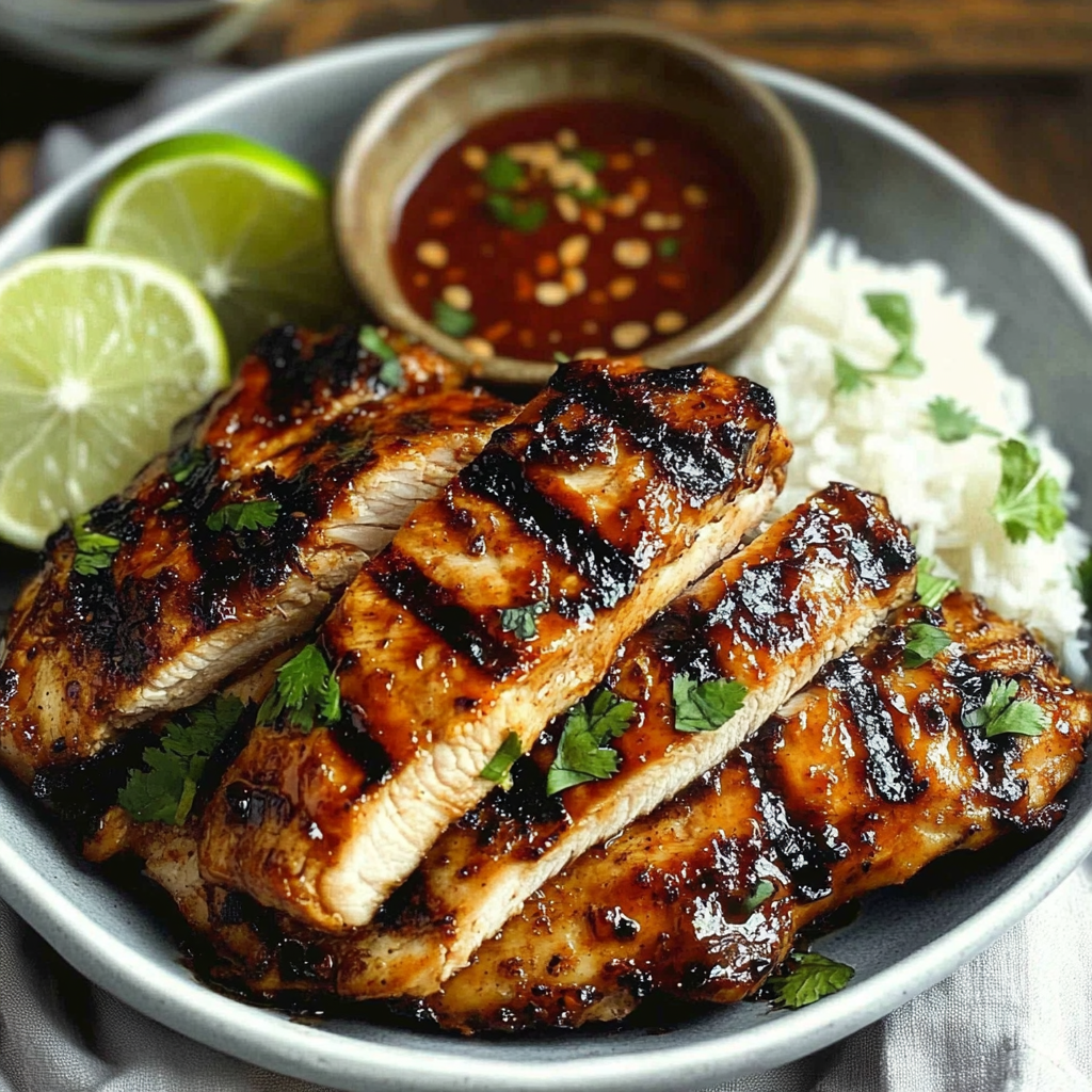 Recipe preparation for Sweet Chili Chicken Grilled
