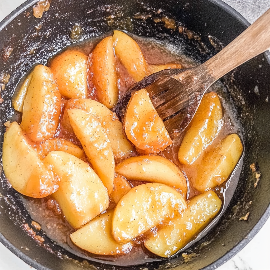 Recipe preparation for Brown Sugar Fried Apples