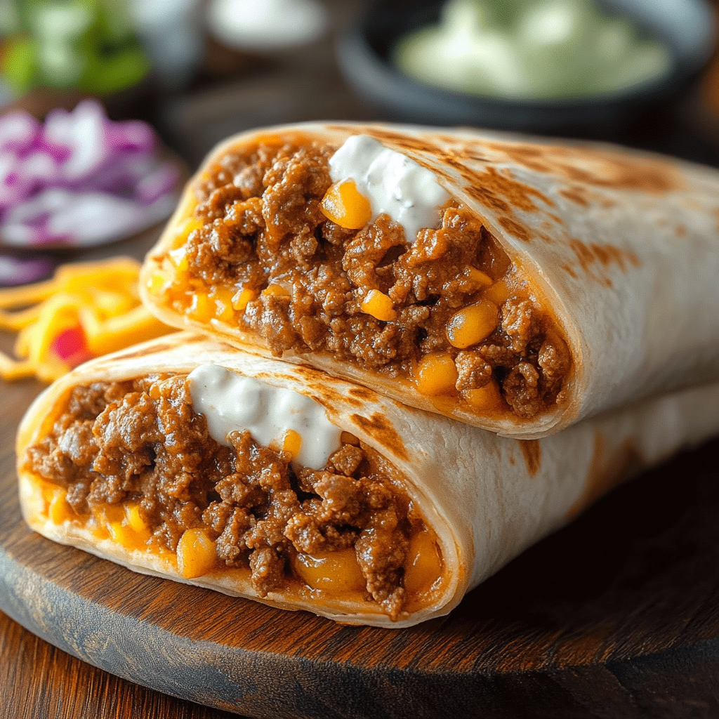 Recipe preparation for Taco Bell Beefy Melt Burrito
