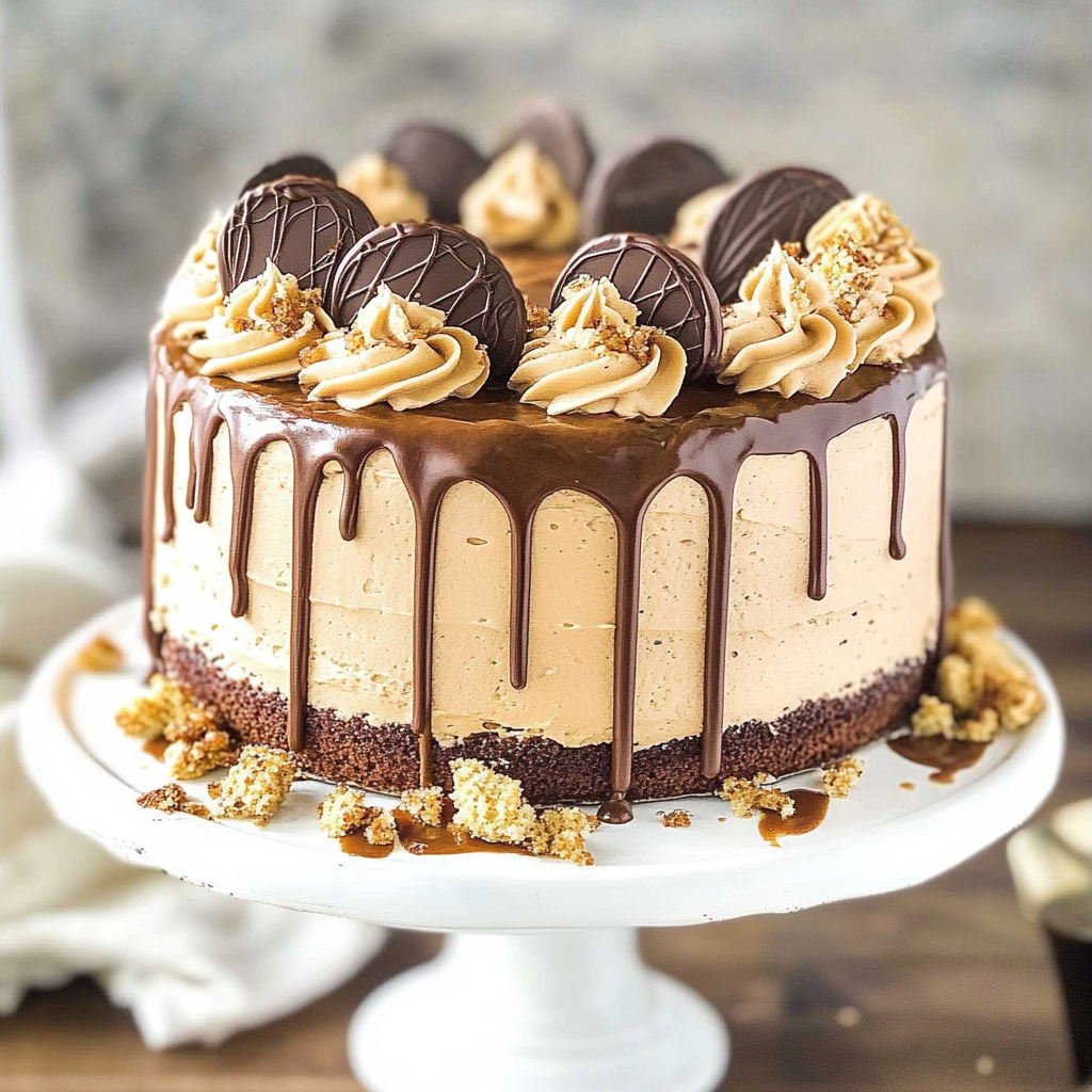 Recipe preparation for Peanut Butter Chocolate Layer Cake
