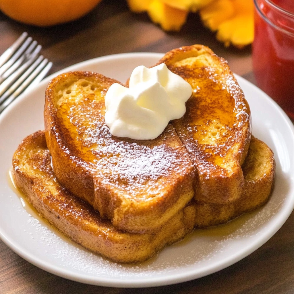 Recipe preparation for Pumpkin French Toast