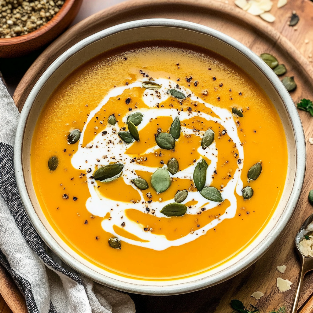 Recipe preparation for Curried Butternut Squash Soup