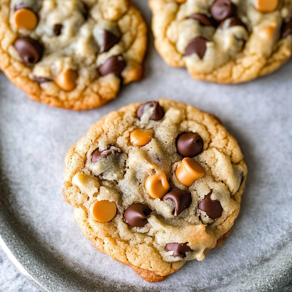 Recipe preparation for Butterscotch Chocolate Chip Cookies (with sea salt)
