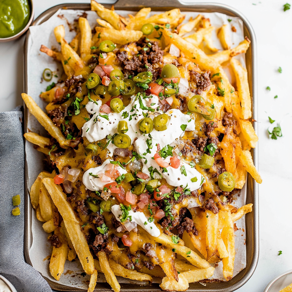 Recipe preparation for Carne Asada Fries