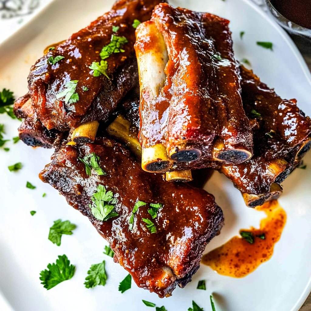 Recipe preparation for Slow Cooker Honey Buffalo Ribs