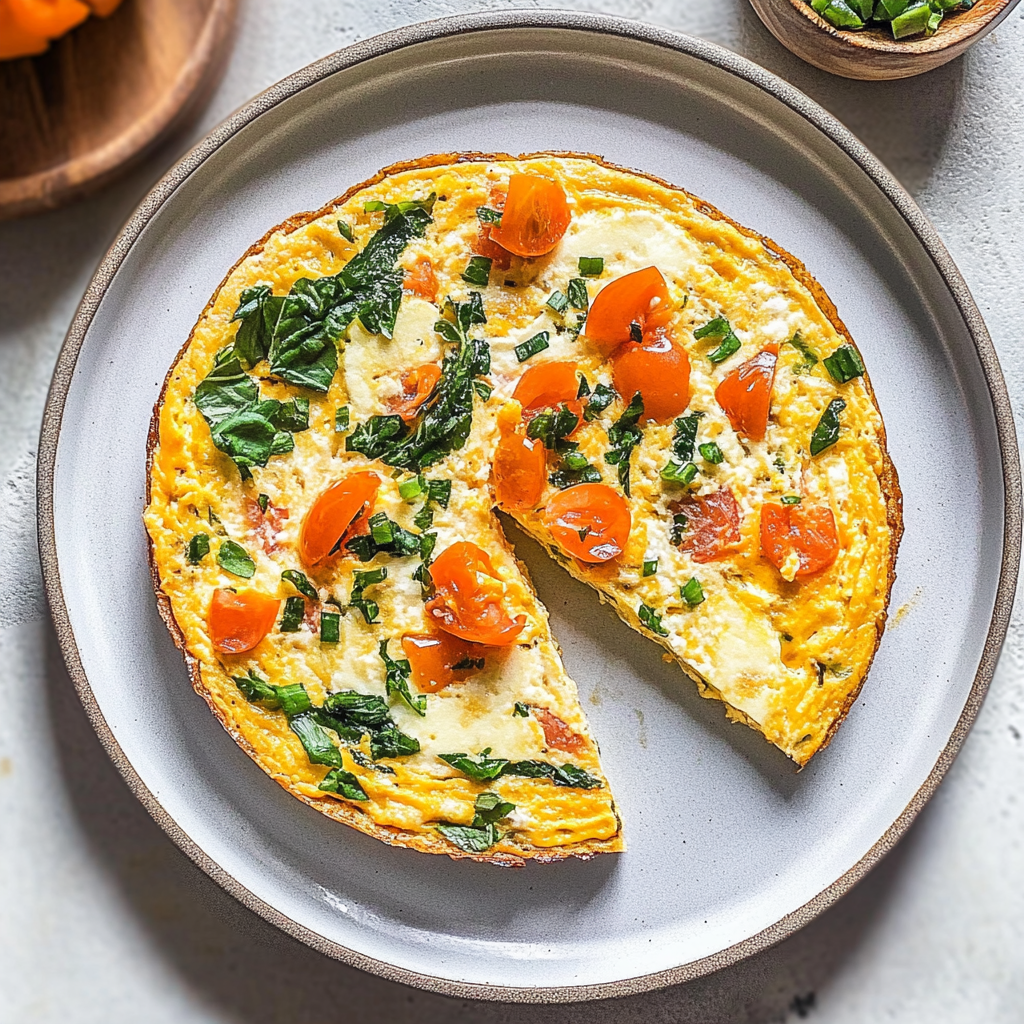 Recipe preparation for Egg White Frittata