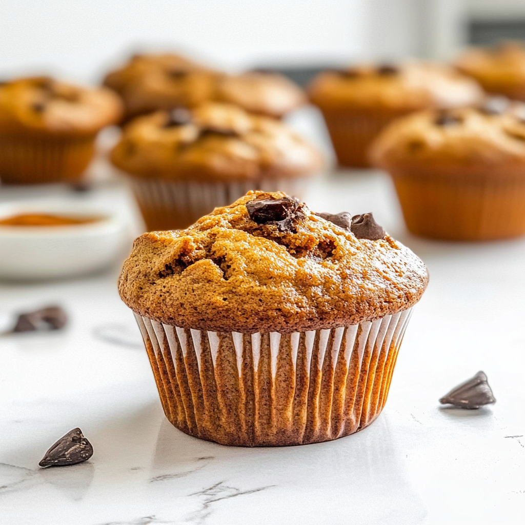 Recipe preparation for Pumpkin Banana Muffins