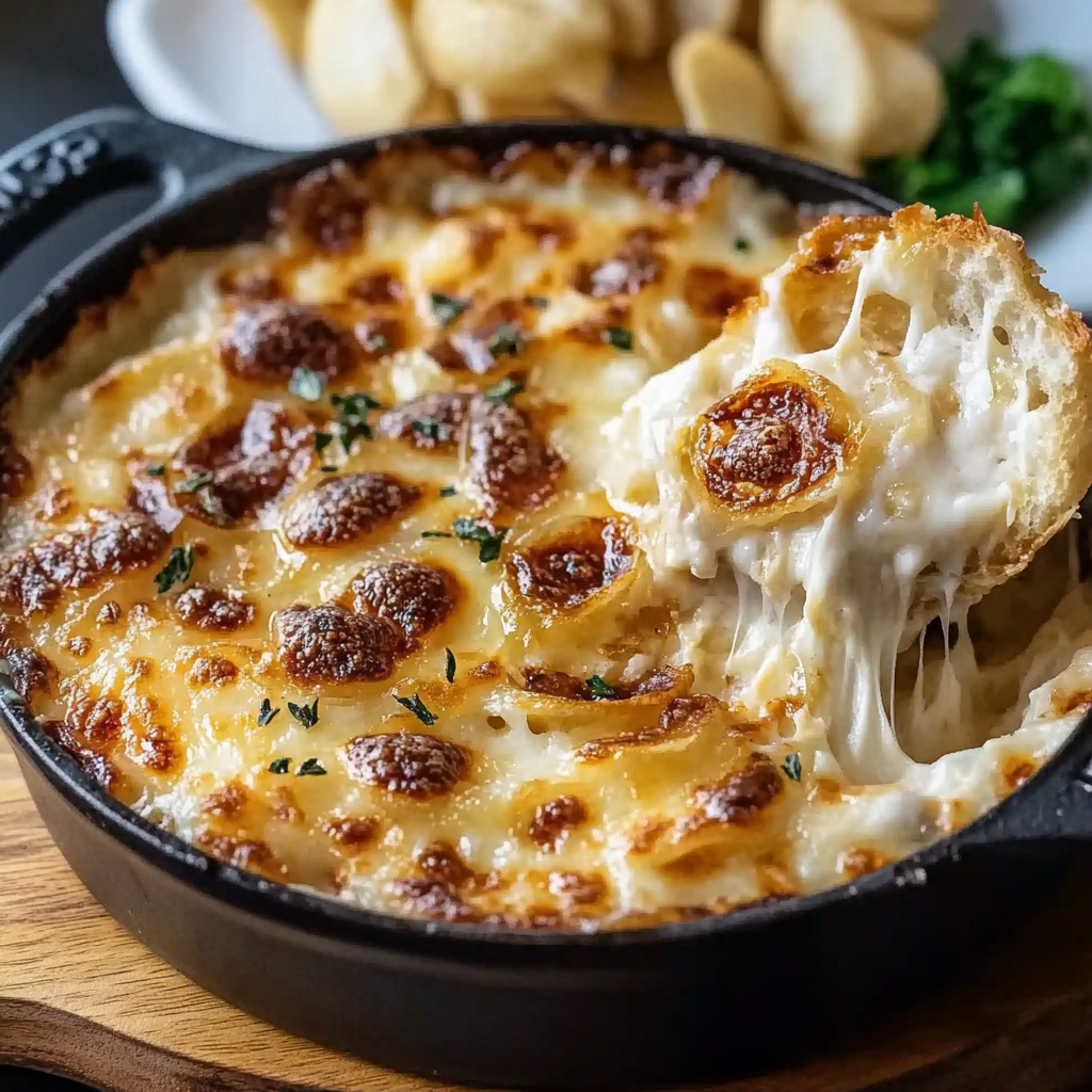 Recipe preparation for Caramelized Onion and Gruyere Dip Recipe