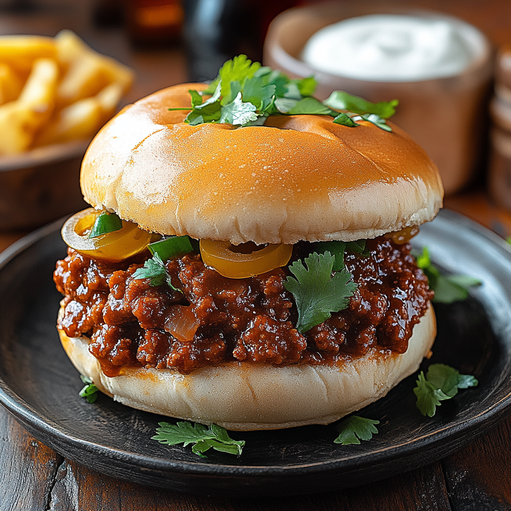 Recipe preparation for Beef Chorizo and Beer Sloppy Joes