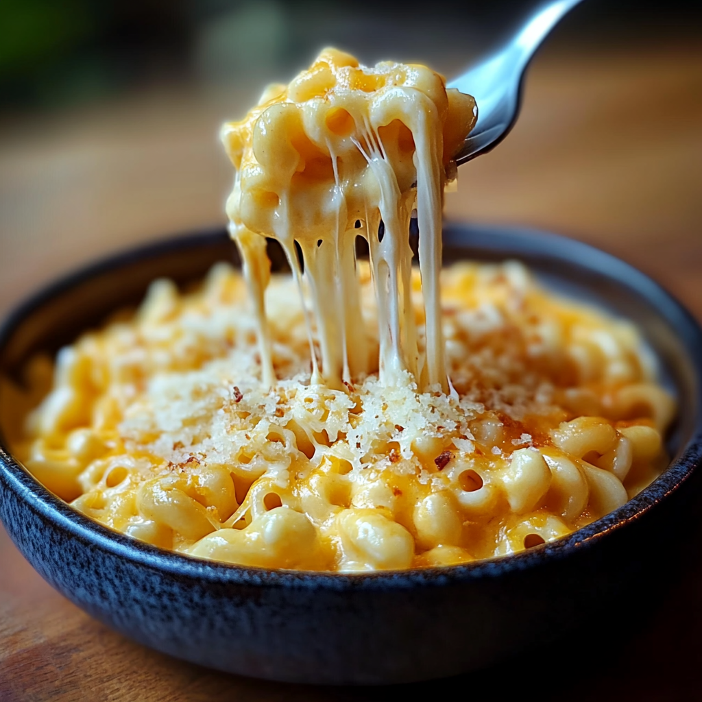 Recipe preparation for Dreamy White Cheddar Mac