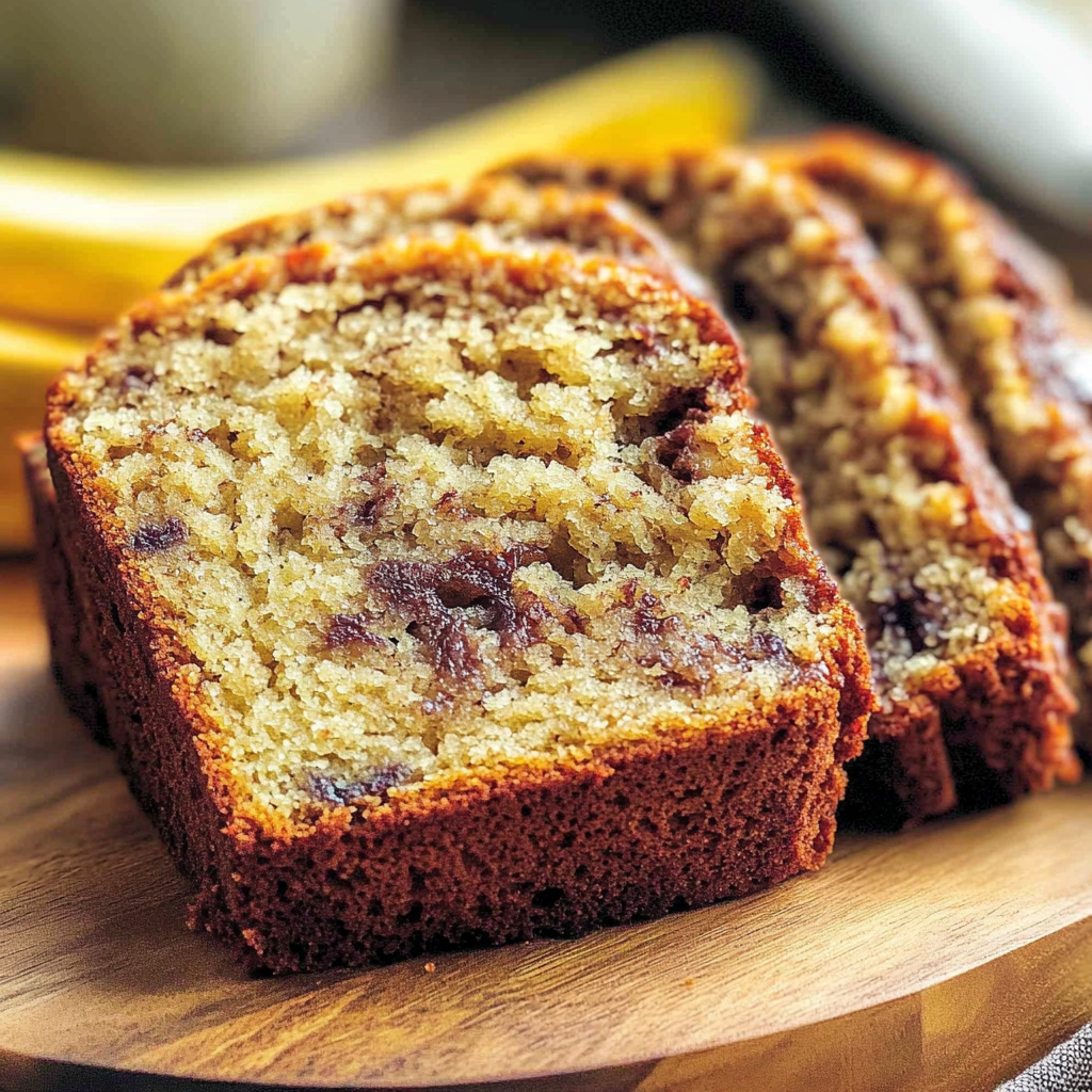 Recipe preparation for Moist Banana Bread Loaf
