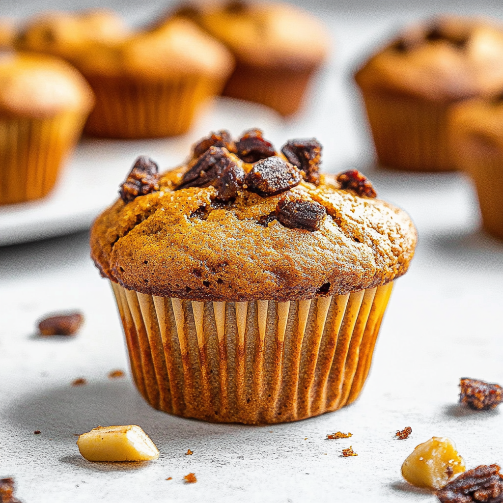 Recipe preparation for Pumpkin Banana Muffins