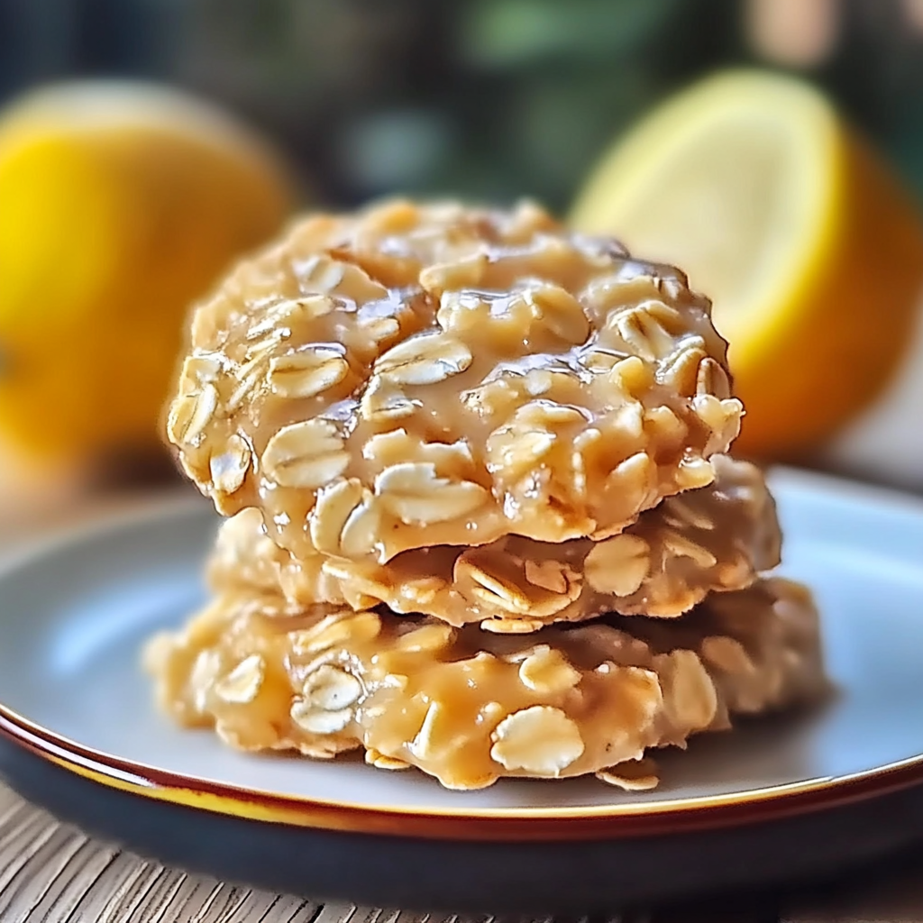 Recipe preparation for Lemon Oatmeal No-Bake Cookies