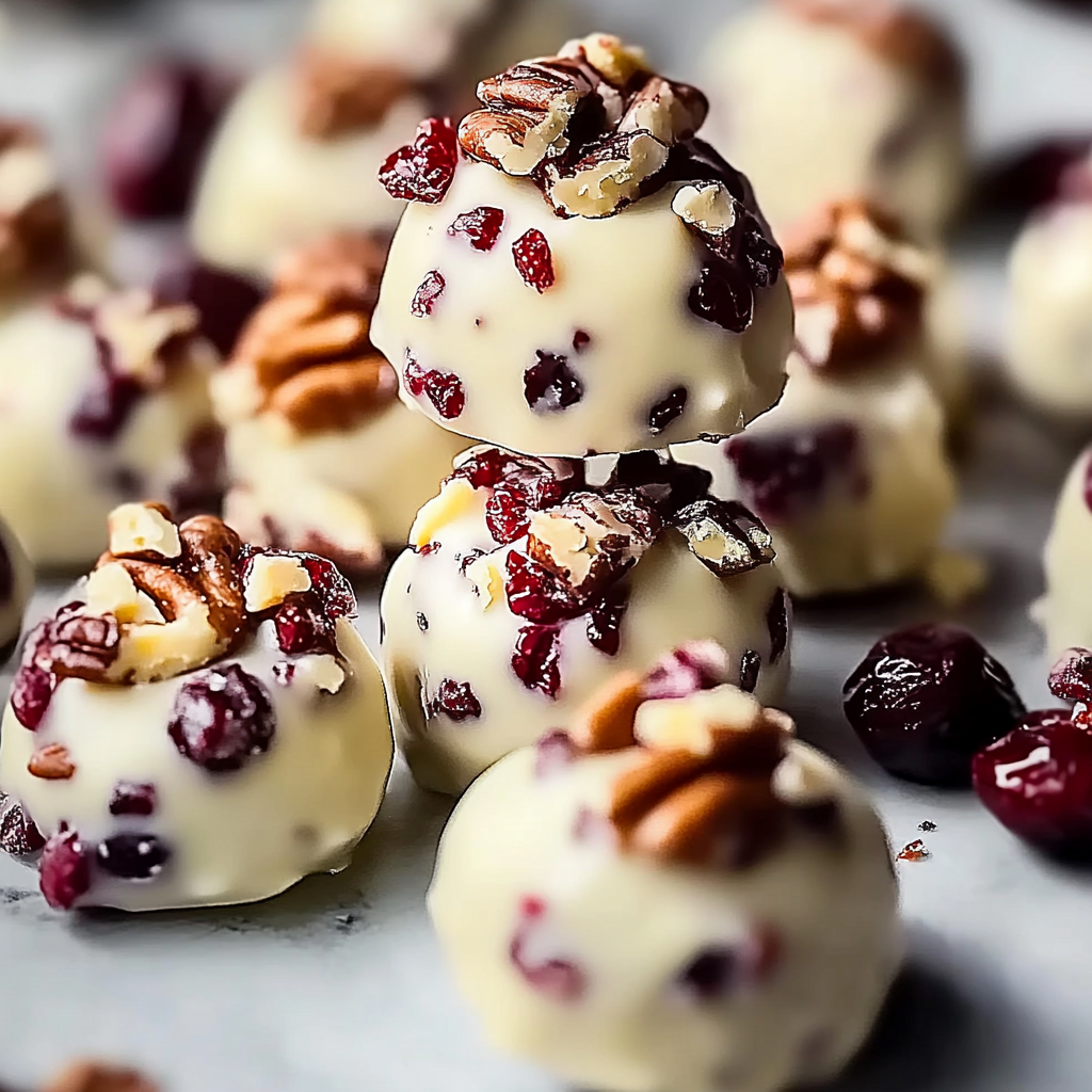 Recipe preparation for White Chocolate Cranberry Pecan Clusters